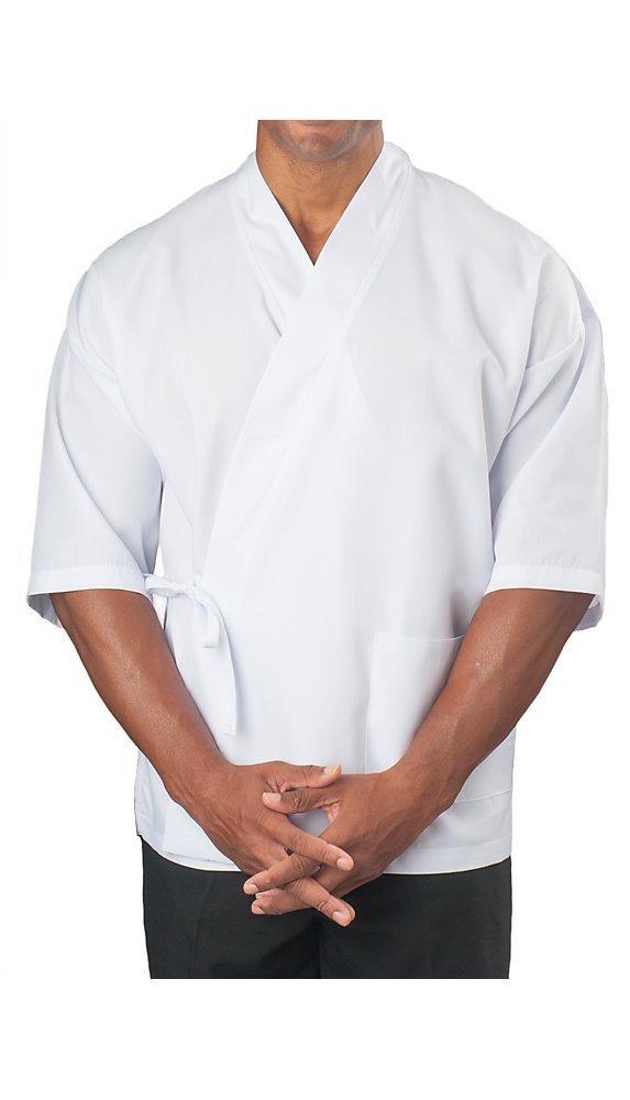 KNG ¾ Sleeve Sushi Chef Jacket - Professional Kitchen Uniform for Chefs & Culinary Students - Perfect for Restaurants, Cooking Classes & Food Preparation