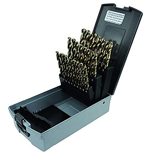 Morse Cutting Tools 18104 Jobber Length Drill Set - 26-Piece High-Speed Steel Black Oxide Letter Size Drill Bits for Metal, Wood & Plastic - Perfect for DIY, Construction & Professional Machining Projects