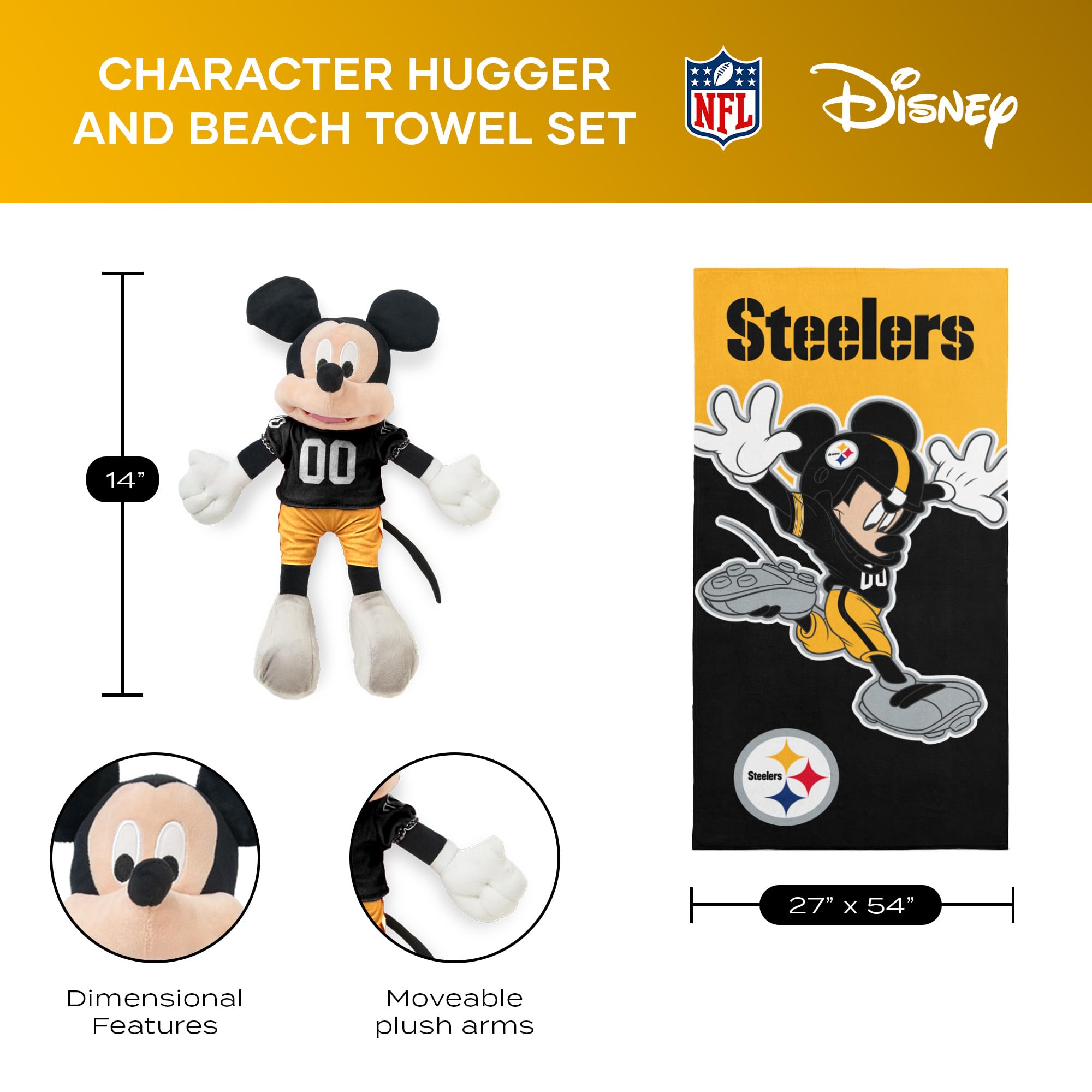 NFL Team Logo Unisex Adult Hugger Pillow & Beach Towel Set - Perfect for Game Day, Beach Trips & Home Decor