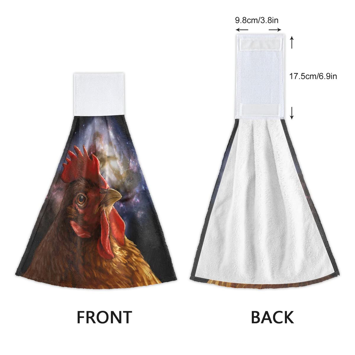 Giwawa Rooster Kitchen Towels Set of 2 - 12x17 Inch Soft Absorbent Dish Cloths for Cooking, Baking & Cleaning - Farmhouse Chicken Decor for Kitchen, Bathroom & Tea Bar