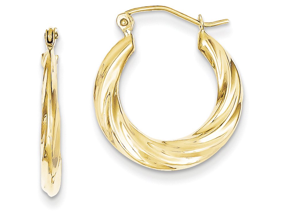 10k Yellow Gold Small Hoop Earrings for Women - FJC Finejewelers Fancy Dainty Everyday Hoops - Perfect for Gifts, Parties & Daily Wear