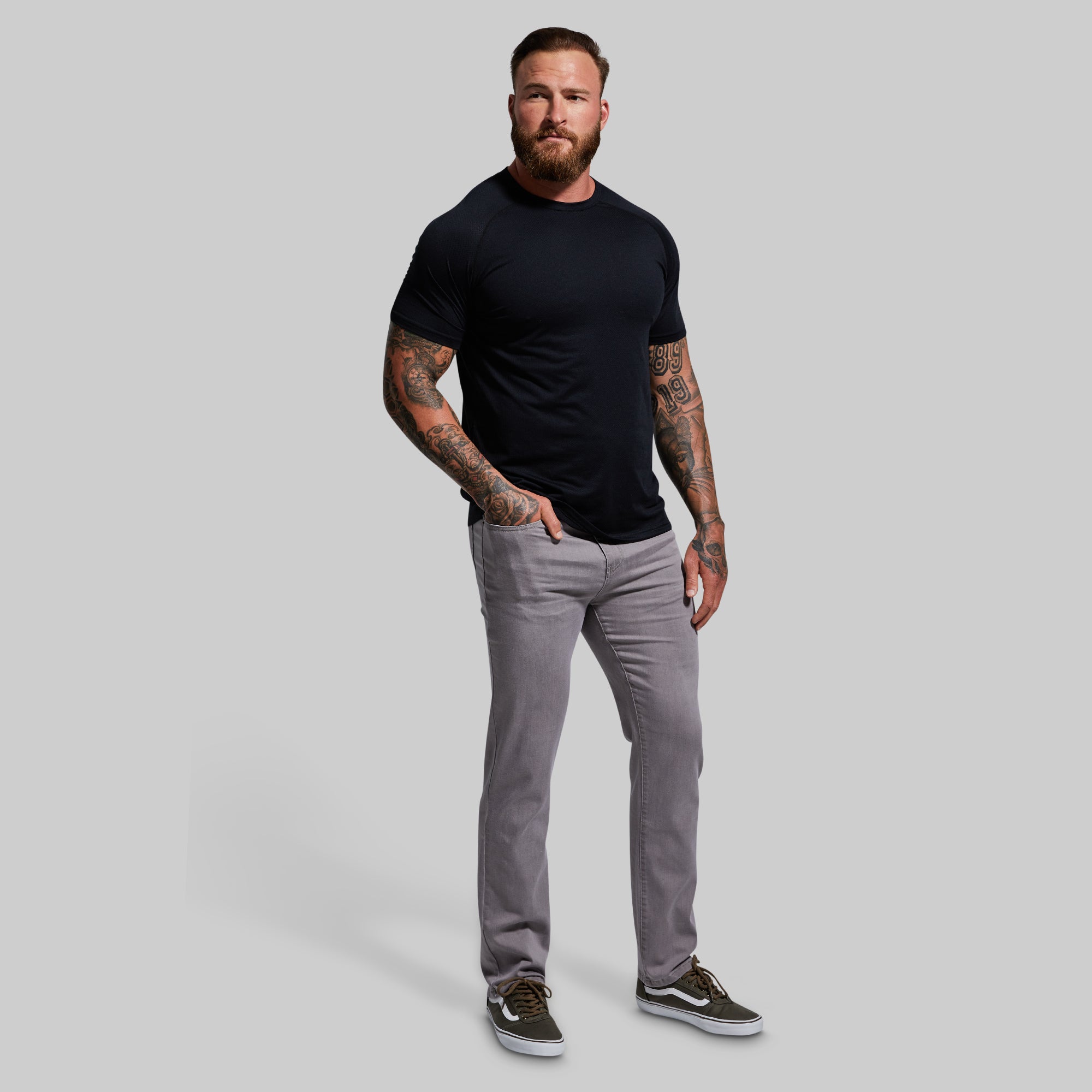 Stretchy Athletic Fit Jeans for Women - Comfortable Flex Denim Pants (Grey) - Perfect for Yoga, Workouts & Casual Wear