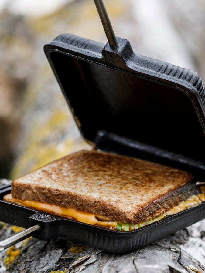 Petromax Cast Iron Sandwich Press & Grill - Perfect for Paninis, Grilled Cheese, and Outdoor Camping Cooking