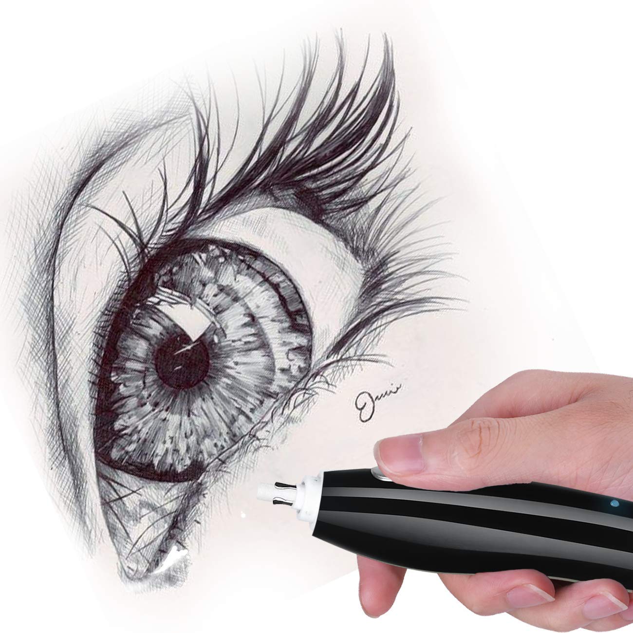 AFMAT Rechargeable Electric Eraser Kit for Artists - 140 Refills Included, Battery-Operated Pencil Eraser for Drafting, Drawing, Crafts & Art Projects | Perfect for Sketching, Technical Drawings & DIY Artwork