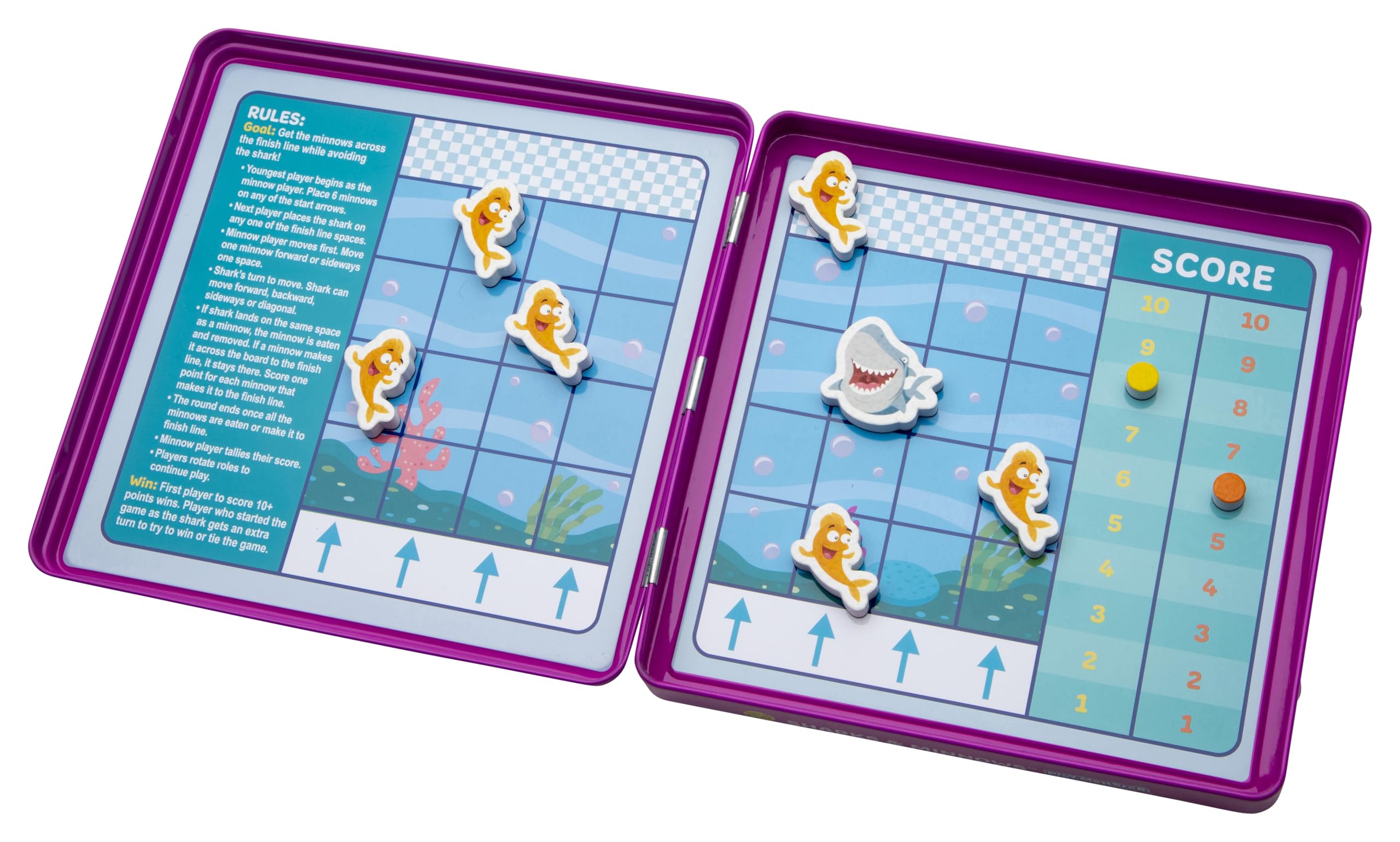 Take N Play Anywhere Sharks & Minnows - Fun Family Board Game for Kids Ages 6+ | Perfect for Game Night, Travel & Preschool Learning | Educational Kids Toys & Interactive Family Games