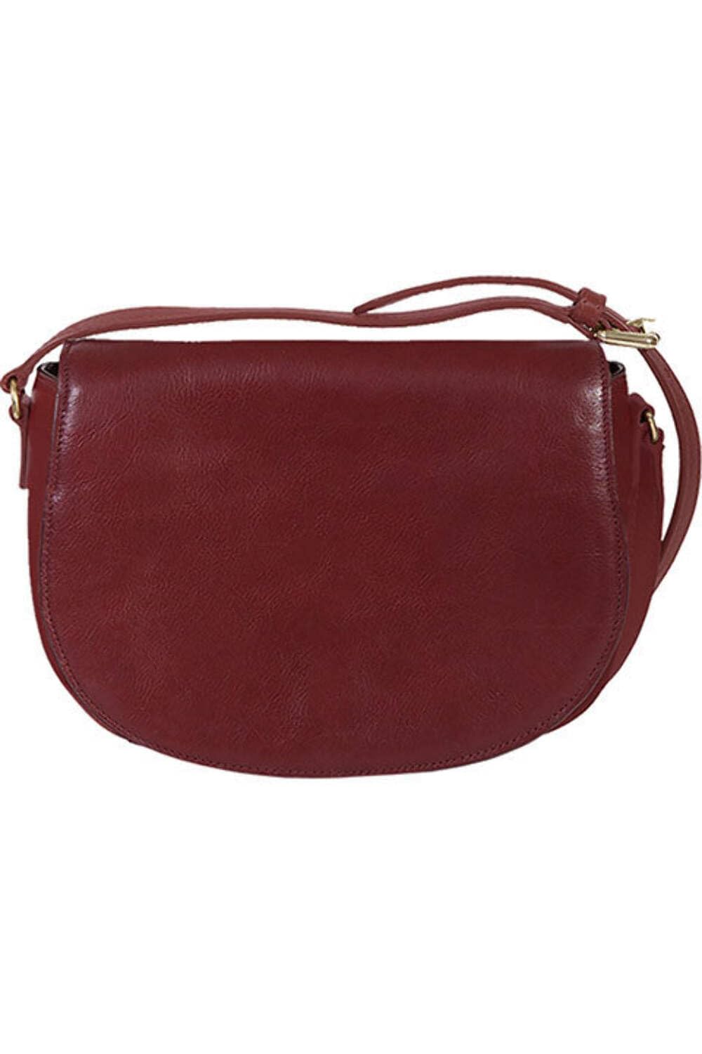 Stylish Scully Full Flap Red Leather Handbag with Rear Zip Pocket 503-20 - Perfect for Work, Date Night & Special Occasions