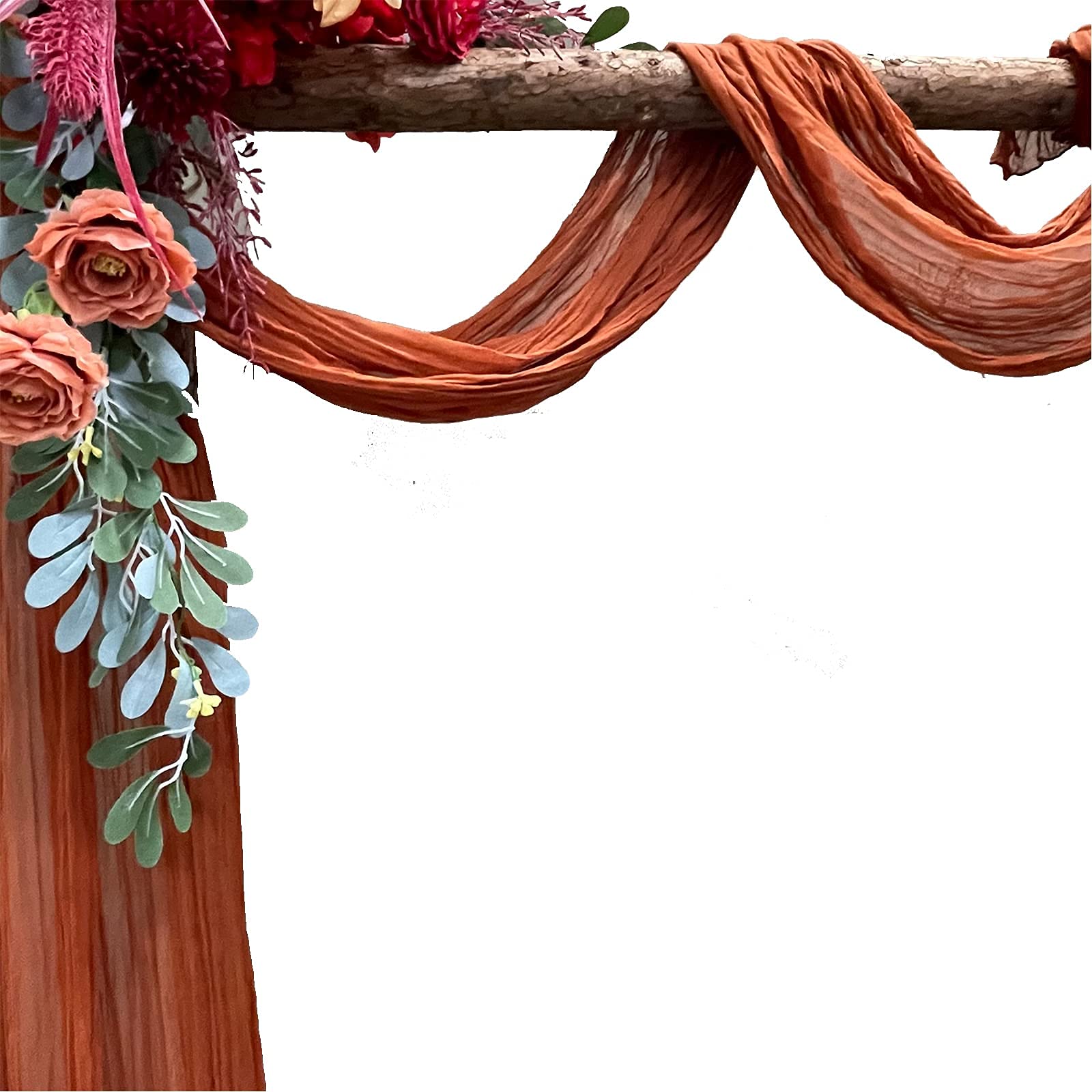 EHLDekol Cheesecloth Gauze Table Runner - 13ft Terracotta Wedding Decor for Arch Draping, Bridal Shower & Event Centerpieces | Perfect for Boho Weddings, Rustic Parties & Farmhouse Decor