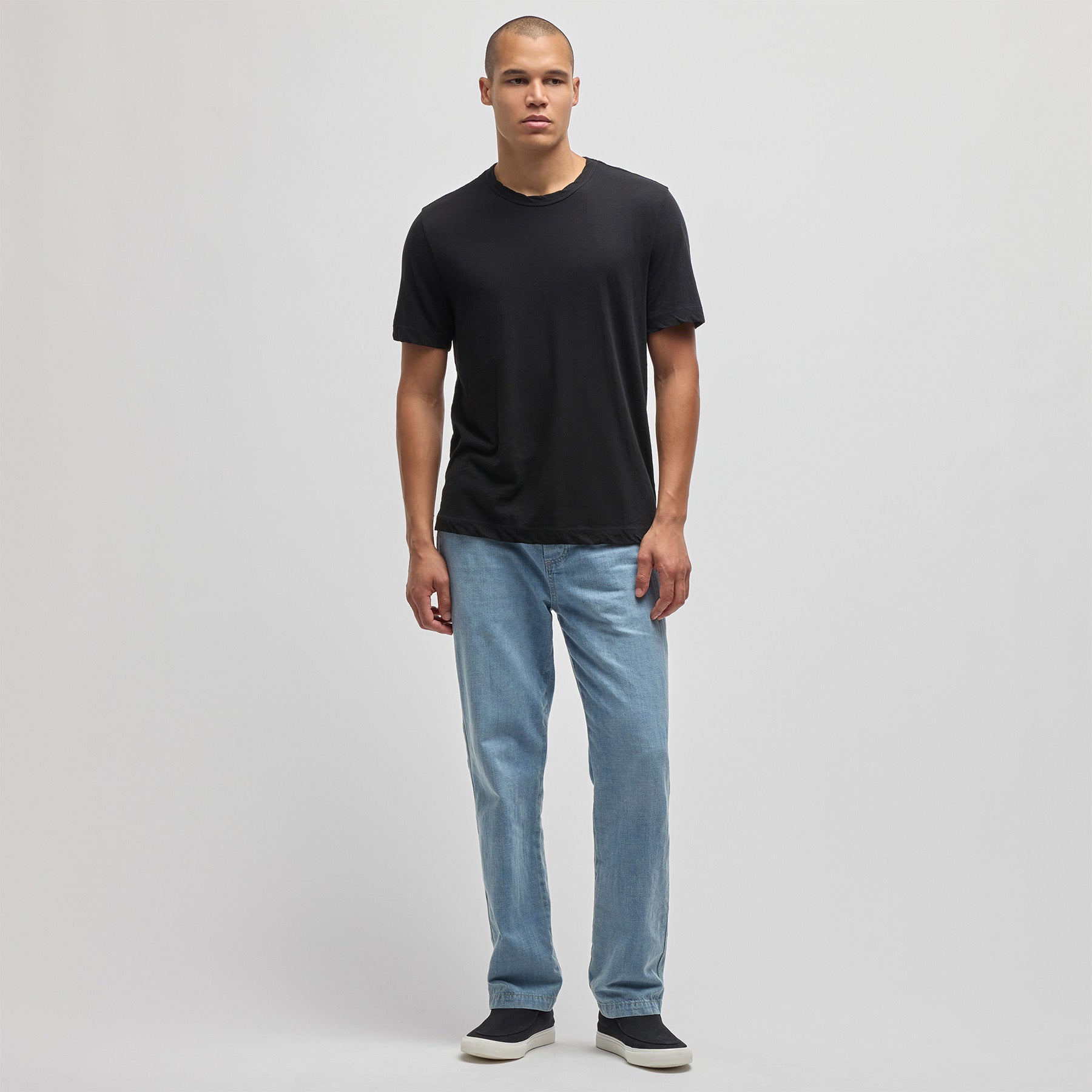Premium Cotton Jersey Crew Neck T-Shirt for Men - Soft & Comfortable Black Tee - Perfect for Casual Wear, Gym, and Everyday Outfits