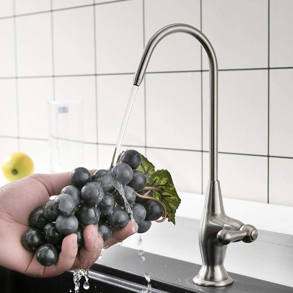 304 Stainless Steel Water Filter Faucet with Brushed Finish - Reverse Osmosis System Drinking Water Tap for Kitchen Sink | Perfect for Clean Drinking Water & RO Filtration Systems