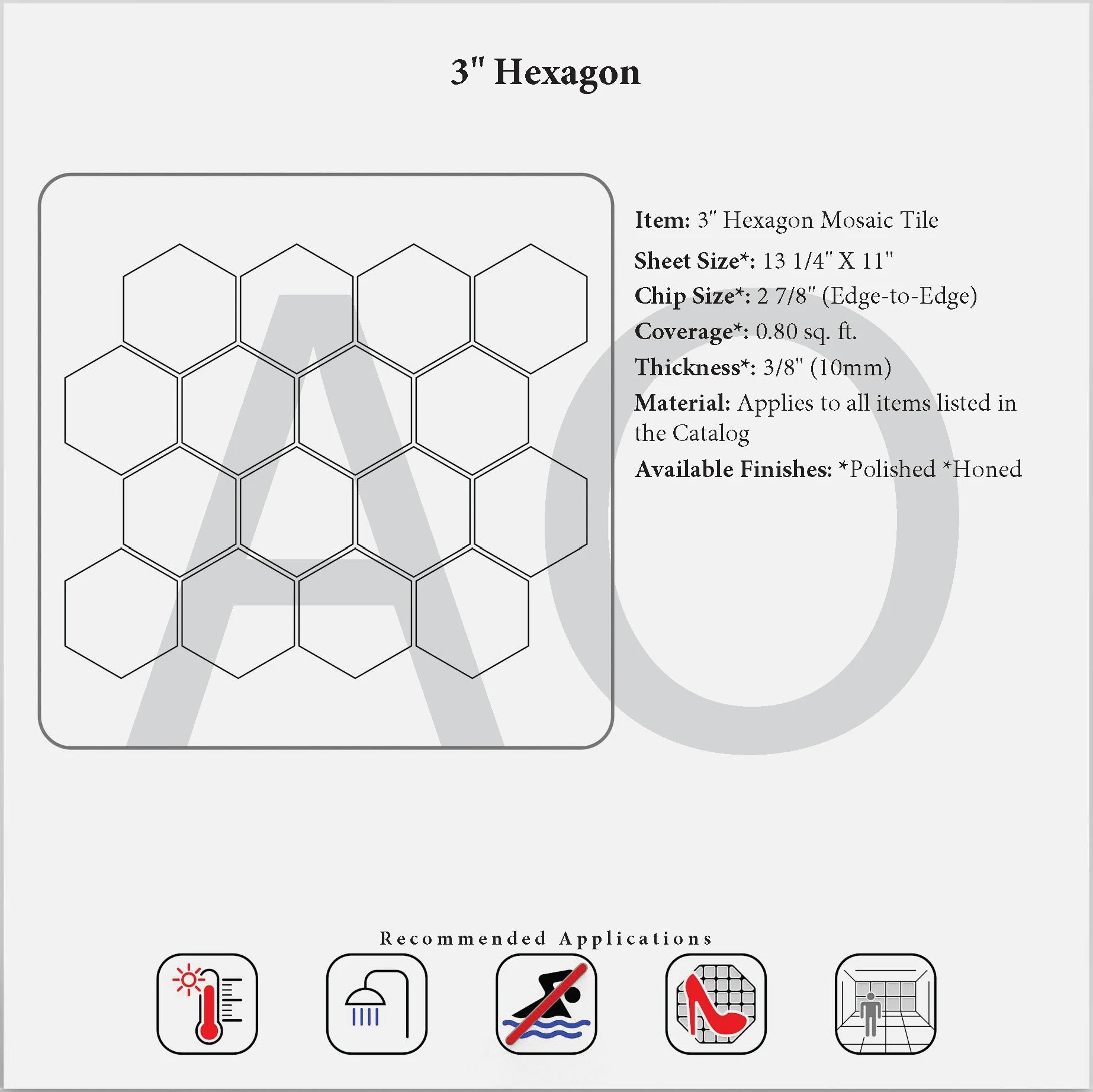 Premium Crema Marfil Marble 3-Inch Hexagon Mosaic Tile – Natural Stone Floor & Wall Tile for Bathroom, Kitchen Backsplash, and Shower Design