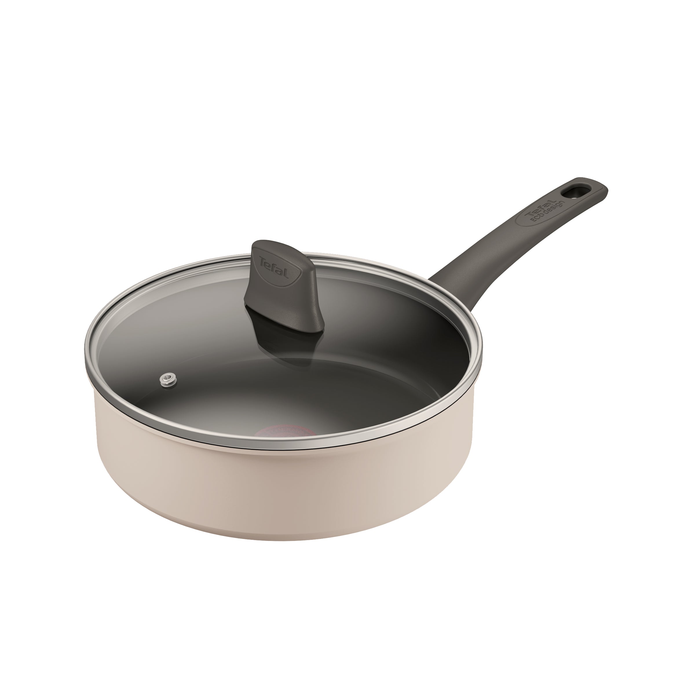Tefal Revive Ceramic Induction Non-Stick Saute Pan with Lid - 24cm (9.5 Inch) - Eco-Friendly Cookware for Healthy Cooking - Perfect for Frying, Searing & Sauteing Vegetables, Meat & Eggs