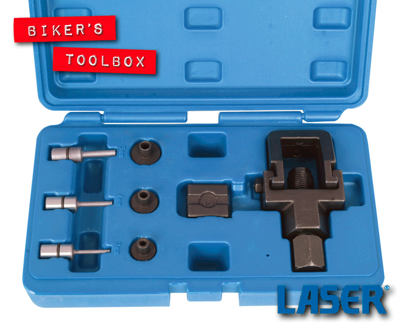 Professional Laser Chain Breaker and Riveting Tool Set for Motorcycle & Bicycle Chains – Perfect for Bike Repair, Maintenance, and DIY Projects