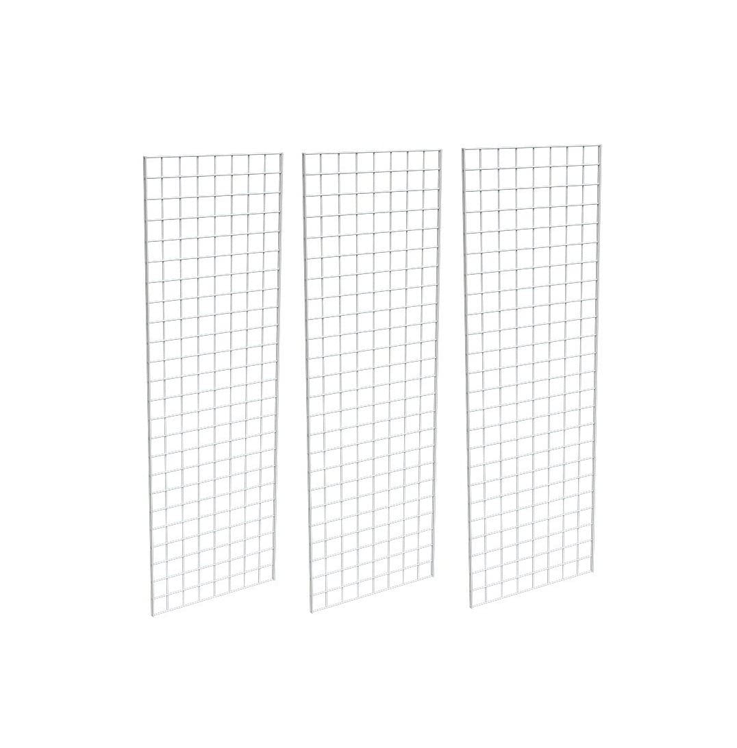 Commercial Grade Gridwall Panels – 2ft x 6ft White Display Panels (3 Panels per Pack) for Retail Stores, Trade Shows & Boutique Displays