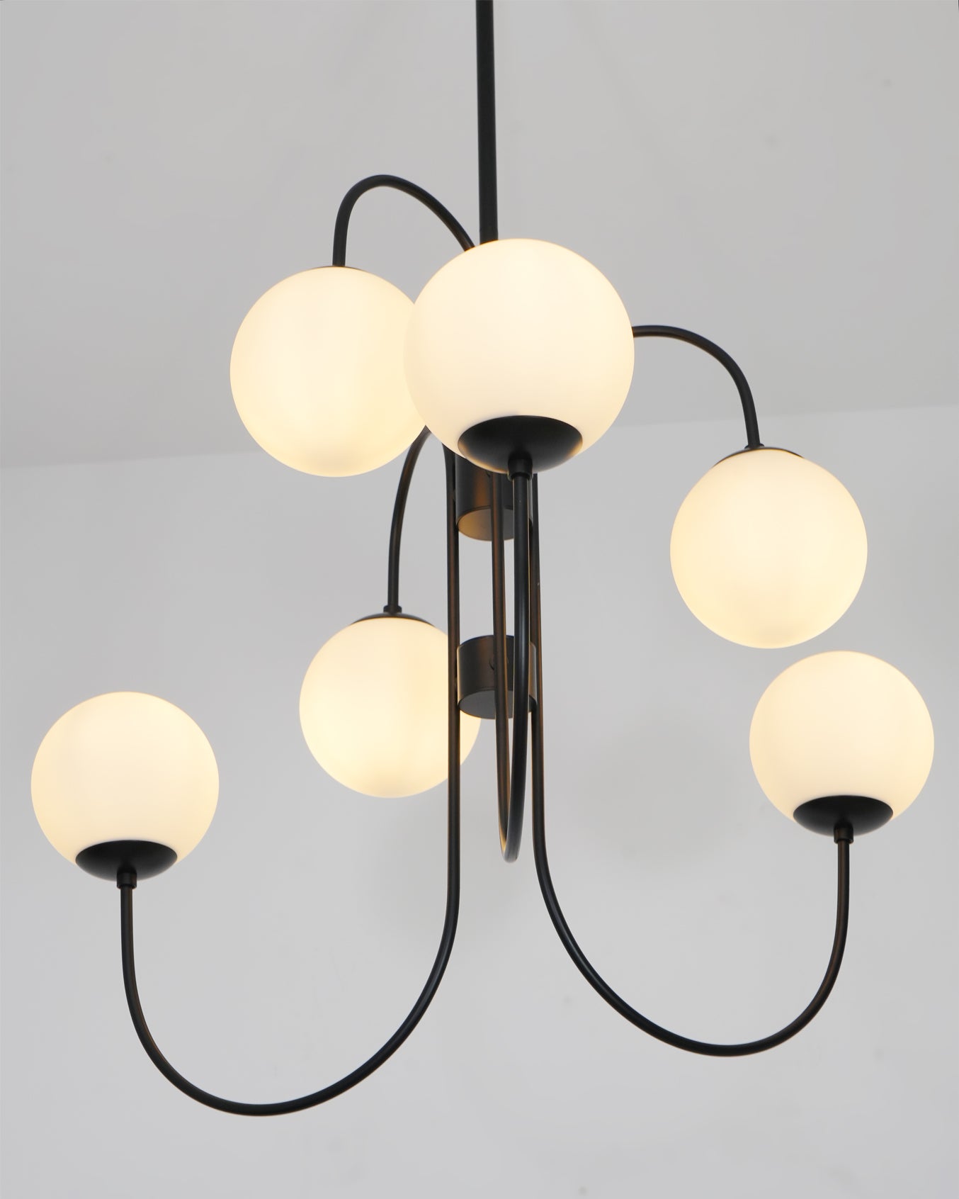 Elegant Gooseneck Chandelier - Modern Adjustable Ceiling Light Fixture for Dining Room, Bedroom, or Living Room Decor