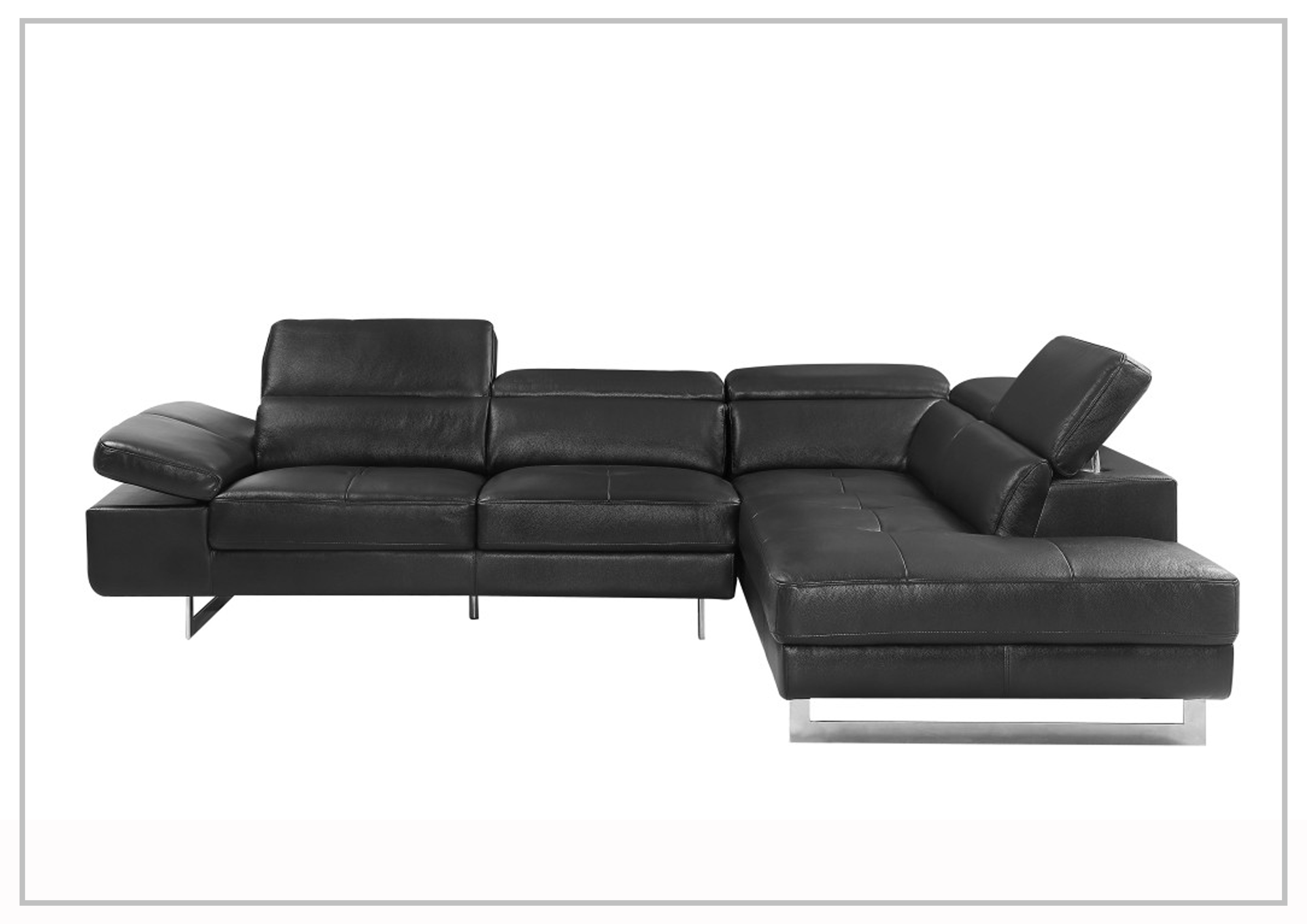 Gio Italia Cavour Mansion L-Shaped Italian Leather Sectional Sofa - Luxurious Modern Living Room Furniture for Home Theater & Family Gatherings