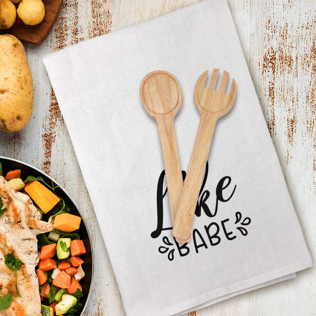 Stylish Printed Kitchen Towels - Mothers Day Decor, Lake Babe Heart Design - Soft & Absorbent Dish Towels for Cooking, Cleaning, Camping & Home Decor
