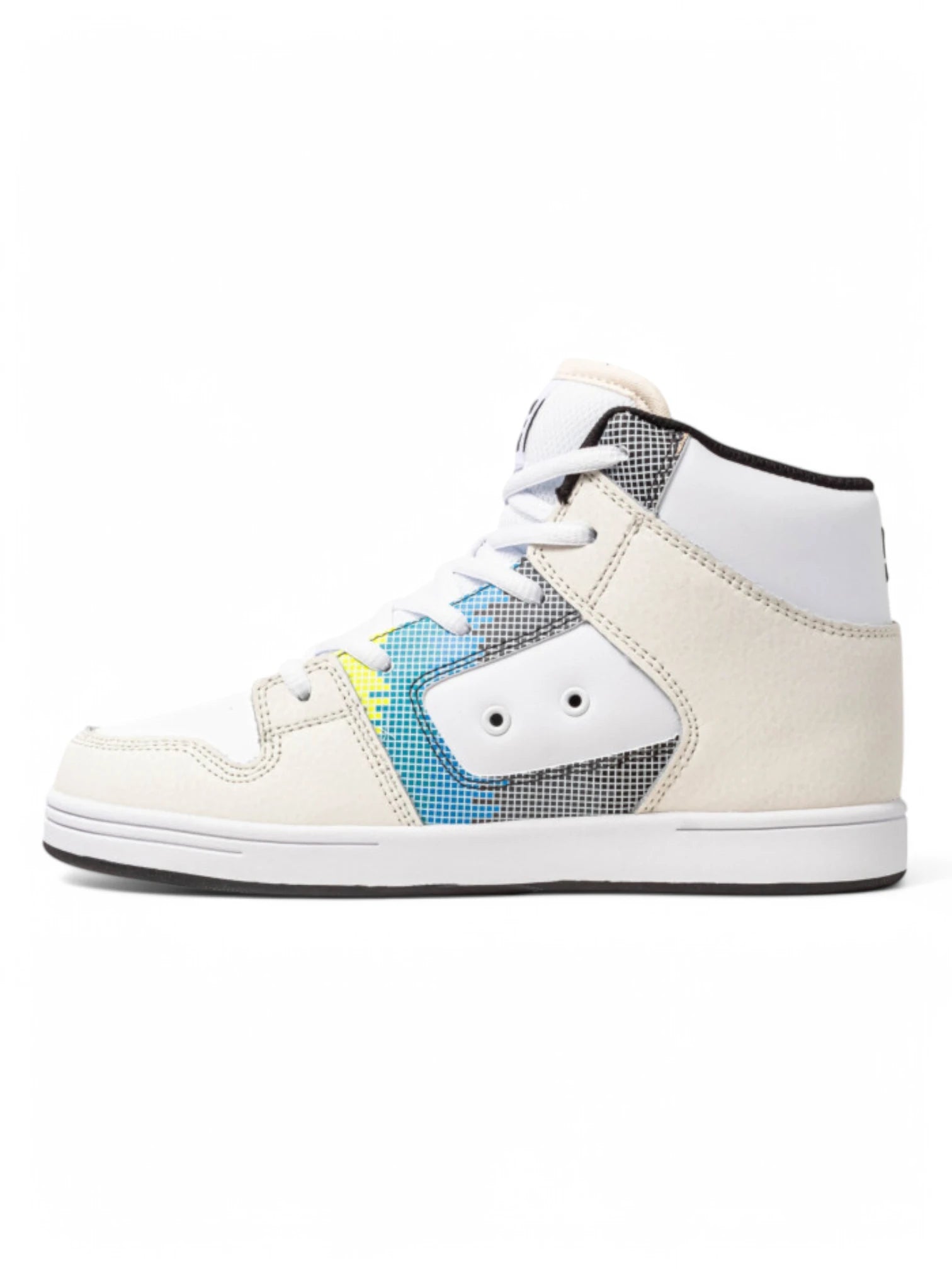 DC Manteca 4 Hi Skate Shoes - White, Blue & Cream Colorway | High-Top Sneakers for Men | Perfect for Skateboarding, Streetwear & Casual Fashion