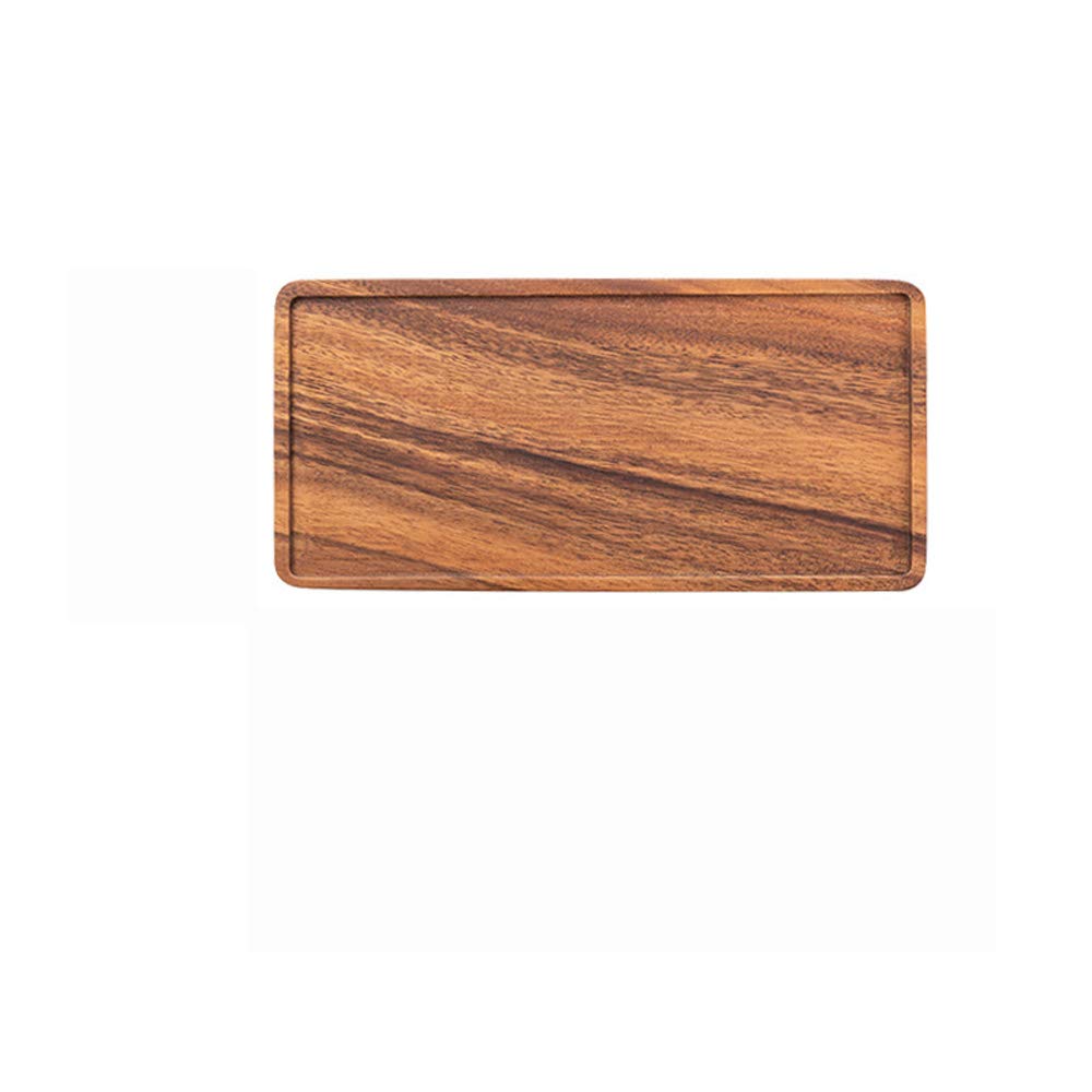 Premium Solid Walnut Wood Serving Tray - Handcrafted Rectangular Wooden Platter for Tea, Desserts, Vegetables, Fruits, Snacks, Charcuterie & Appetizers (25x12x1.2cm) - Perfect for Dining, Entertaining & Kitchen Serving