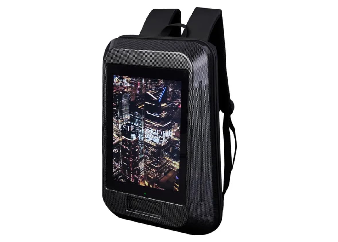 13.3 Inch LCD Backpack with Built-in Screen & Speaker - Smart LED Display Backpack for Business Advertising - Portable Digital Multimedia Bag for Trade Shows, Events & Outdoor Promotions