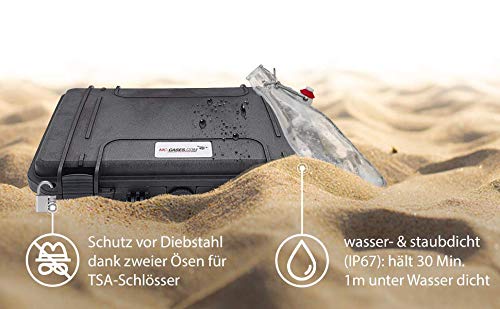Premium Watch Travel Case for 14 Watches - Waterproof & Dustproof Storage with Lock - German-Made Luxury Watch Organizer - Perfect for Travel, Business Trips & Watch Collection Display