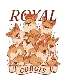 Corgi Dogs With Crowns