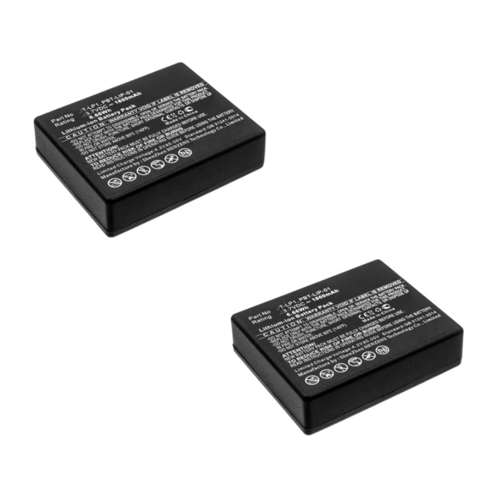 Synergy Digital Wireless Headset Batteries - 2 Pack Li-ion 3.7V 1800mAh Replacement Batteries for HME Tempest 2.4GHz Beltstation Wireless Headset | Long-Lasting Power for Call Centers, Warehouses & Office Communications