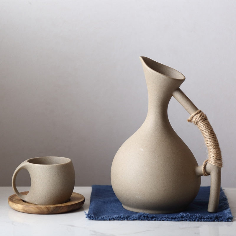 Handcrafted Izu Ceramic Pitcher & Cups Set - Japanese Tea Serving Pot with Matching Cups - Perfect for Tea Ceremonies, Home Decor & Gift Giving