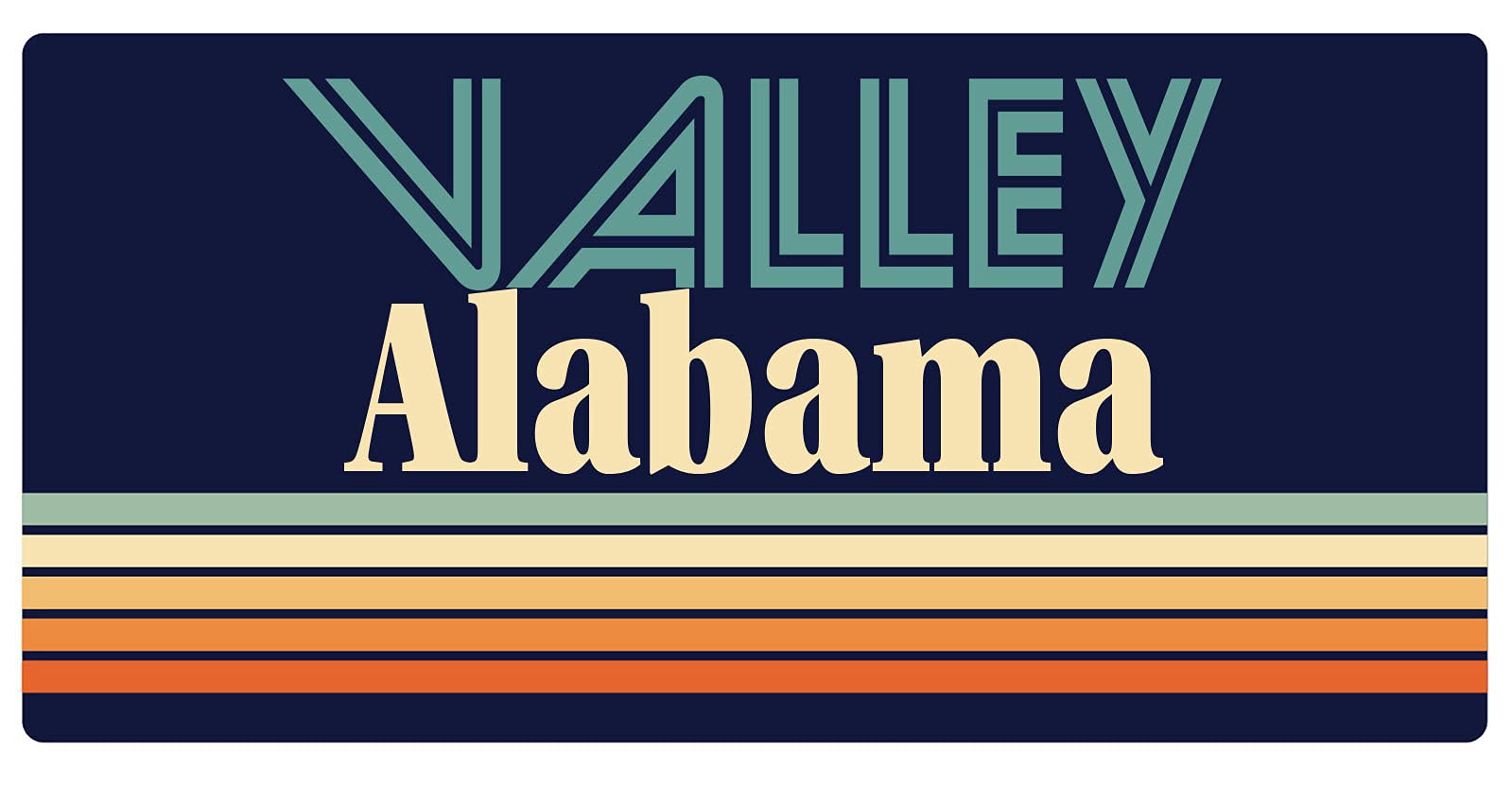 Valley Alabama 5 x 2.5-Inch Retro Fridge Magnet - Vintage Souvenir Gift for Collectors & Travel Lovers - Perfect for Refrigerators, Lockers & Office Decor