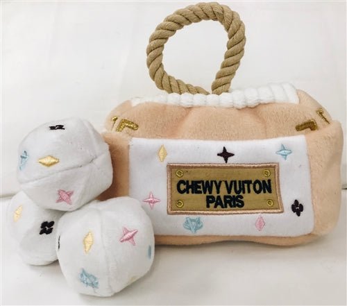 Chewy Vuiton Interactive Dog Toy Trunk - Durable Chew Toy for Puppies & Dogs - Fun Playtime & Teething Relief - Perfect for Indoor & Outdoor Use