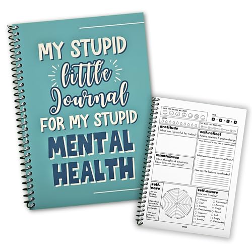 Mental Health Journal for Women - 6x9 Spiral Bound Gratitude & Anxiety Relief Notebook with Daily Prompts, Mood Tracker & Coloring Pages (125 Pages) - Perfect for Self-Care, Therapy & Stress Management