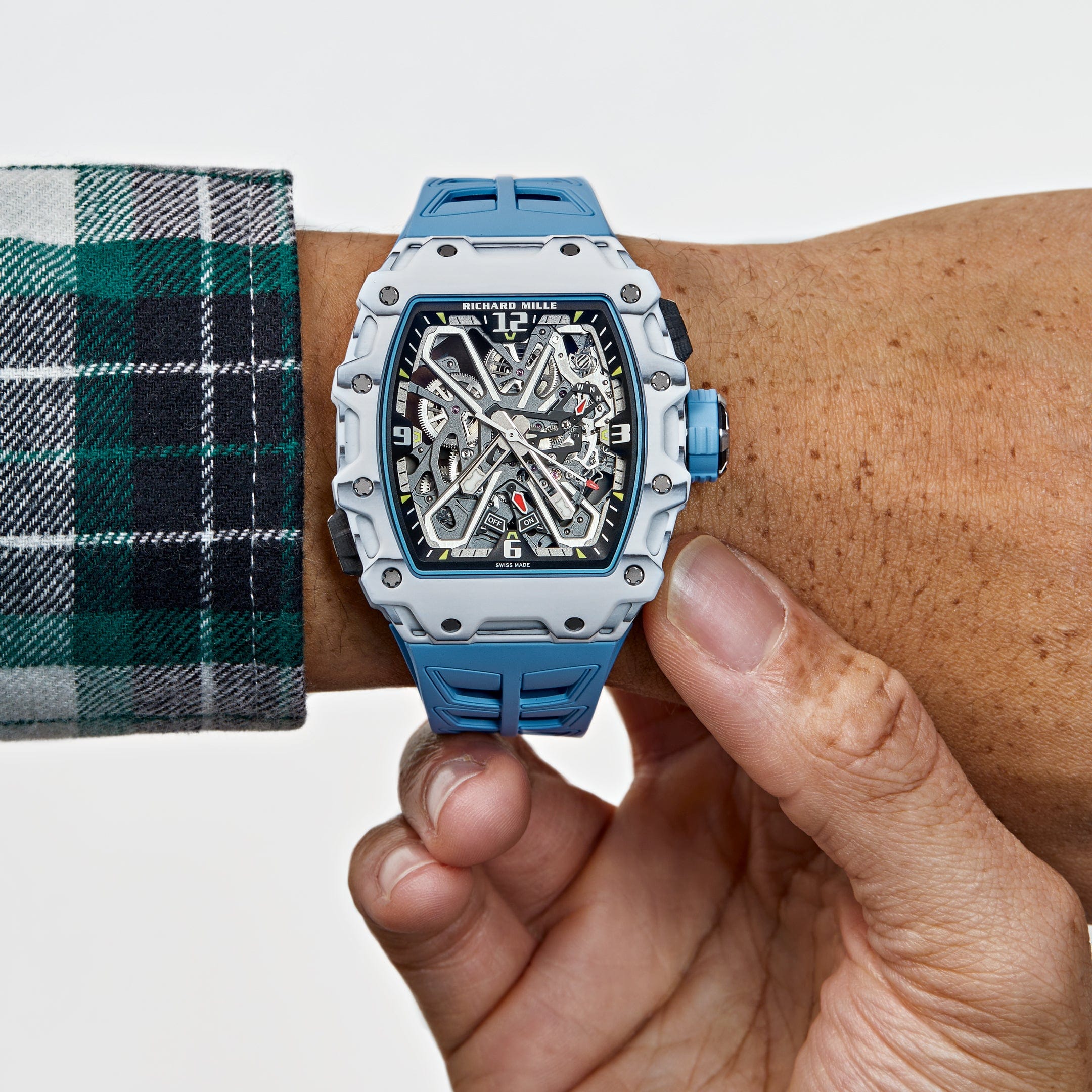 Richard Mille RM 35-03 Rafael Nadal Limited Edition Watch - White Quartz TPT Carbon Fiber Automatic Men's Luxury Sports Watch for Tennis & Active Lifestyle