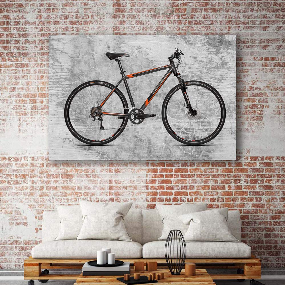 Wall26 Canvas Wall Art - Outdoor Bike Giclee Painting - 16x24 Inches - Perfect for Bedroom, Living Room, House Decoration, and Home Art
