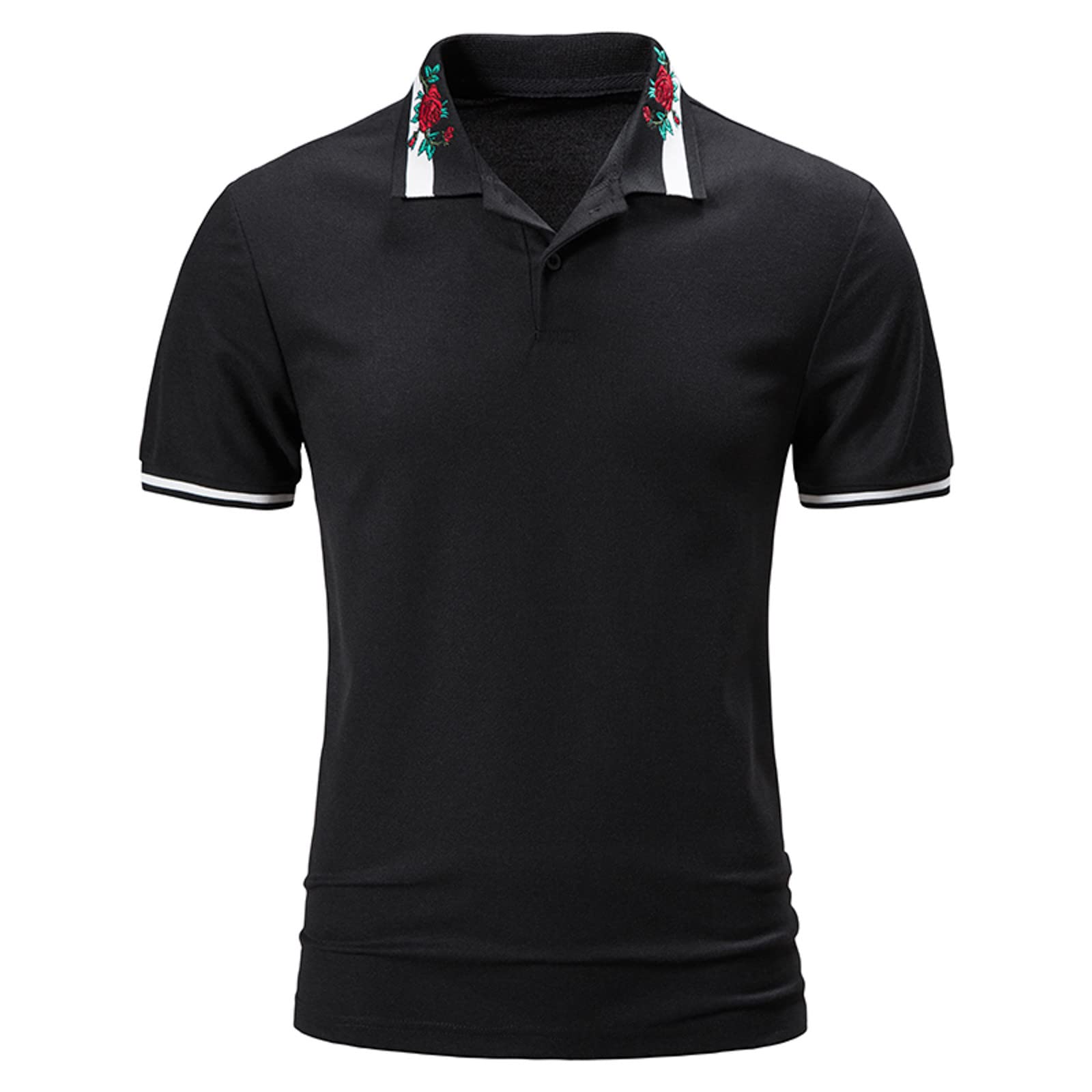 **Men's Vintage Stripe Polo Shirt - Soft Waffle Knit Short Sleeve Casual Shirt with Pocket - Perfect for Golf, Work & Everyday Wear**