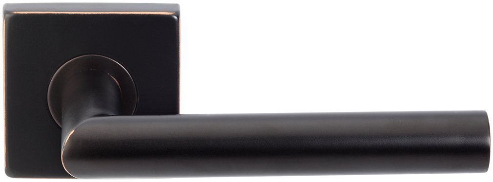 SE105L461-10B SE Square Door Lever 2-3/8-Inch Backset Oil Rubbed Bronze - Modern Entry Door Handle for Home Office & Commercial Buildings