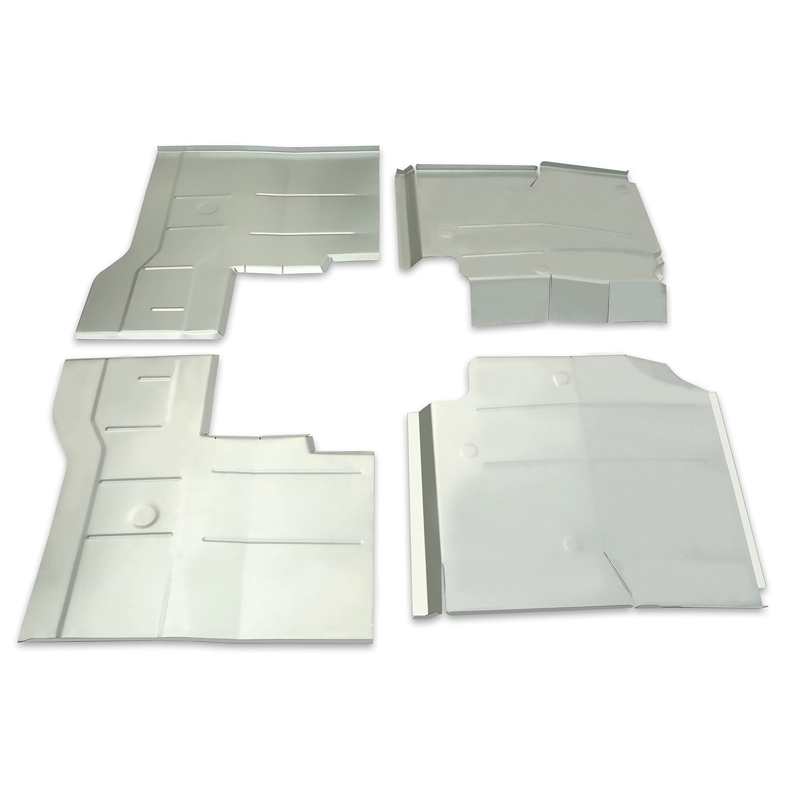 KUAFU Galvanized Floor Pans Replacement - Compatible with 1976-1986 Jeep CJ7, CJ8, CJ Scrambler & YJ Wrangler - Front & Rear Set of 4 Pieces - Rust Protection for Off-Road Adventures & Classic Jeep Restoration