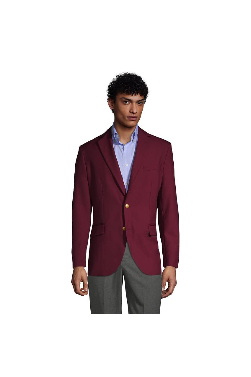 Lands' End Men's Hopsack Blazer - Classic School Uniform Jacket for Boys & Teens | Perfect for School, Graduation & Formal Occasions