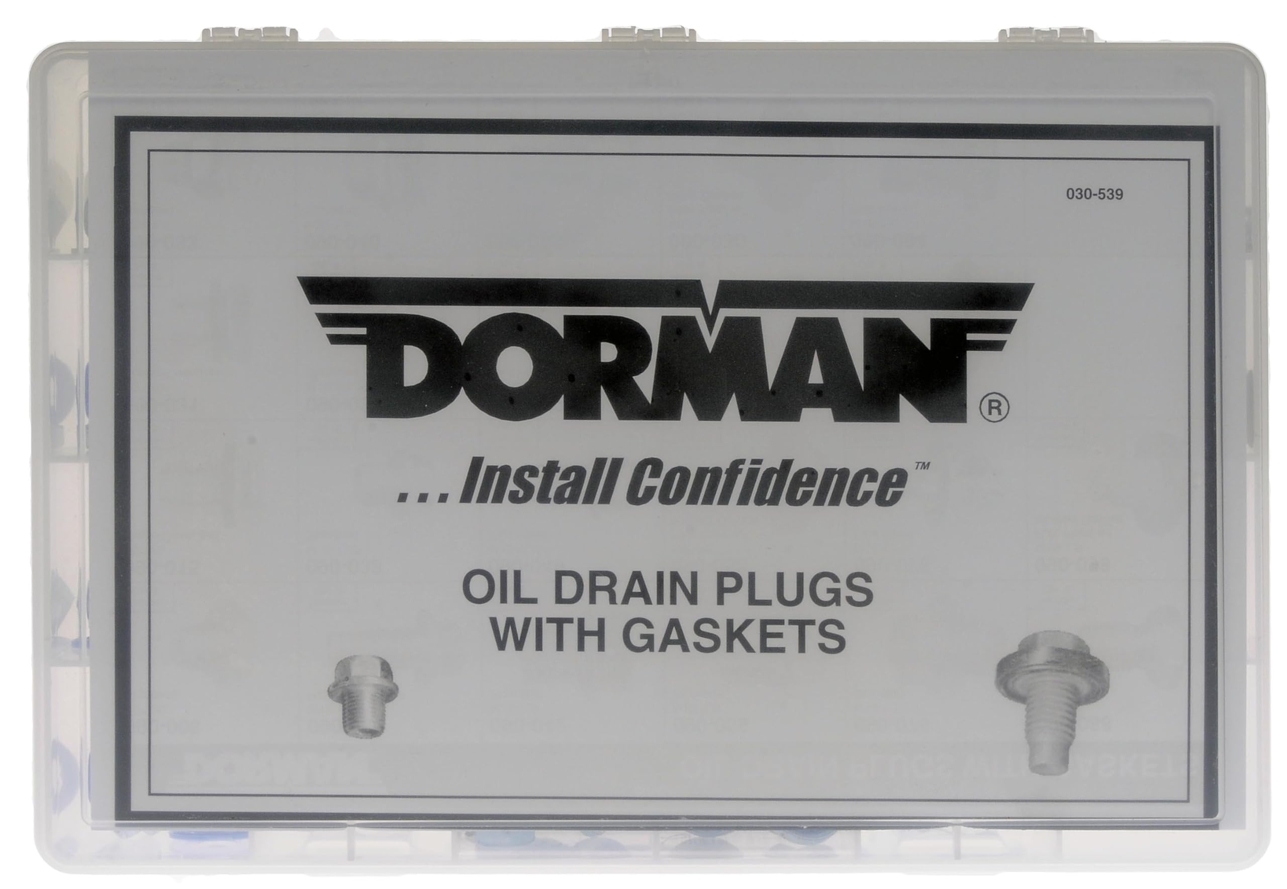 Dorman 030-539 Universal Oil Drain Plug Tech Tray Set - 44 Piece Automotive Drain Plug Kit with 22 SKUs - Fits Most Vehicles for Oil Changes & Maintenance
