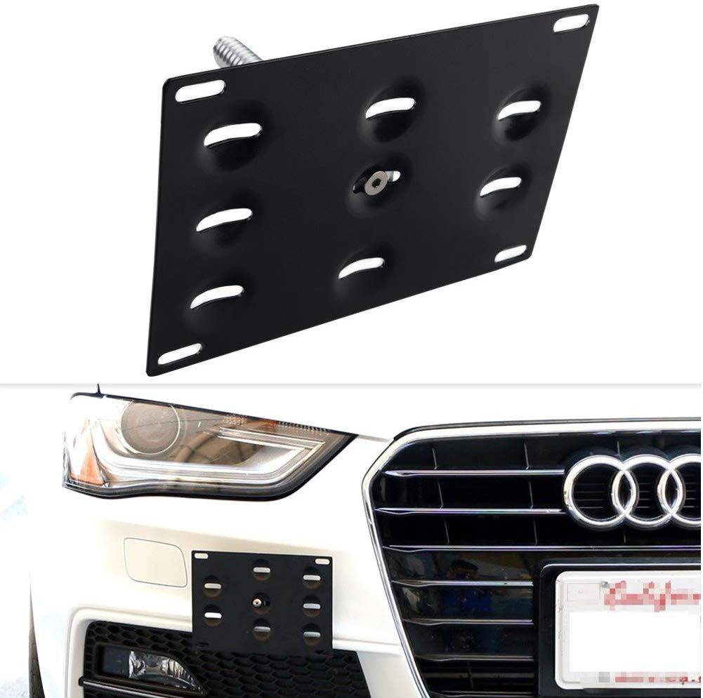 Audi License Plate Mounting Kit & Relocator - Compatible with 2009-2015 Audi A4/S4, 2008-2015 A5/S5/RS5, 2013-2015 A7/S7/RS7 - Perfect for Front Bumper Installation & Custom Car Styling