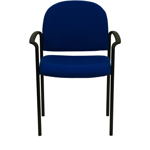 FLASH Tiffany Comfort Gray Fabric Stackable Steel Side Reception Chair with Arms - Modern Office Seating for Waiting Rooms, Lobbies & Conference Areas