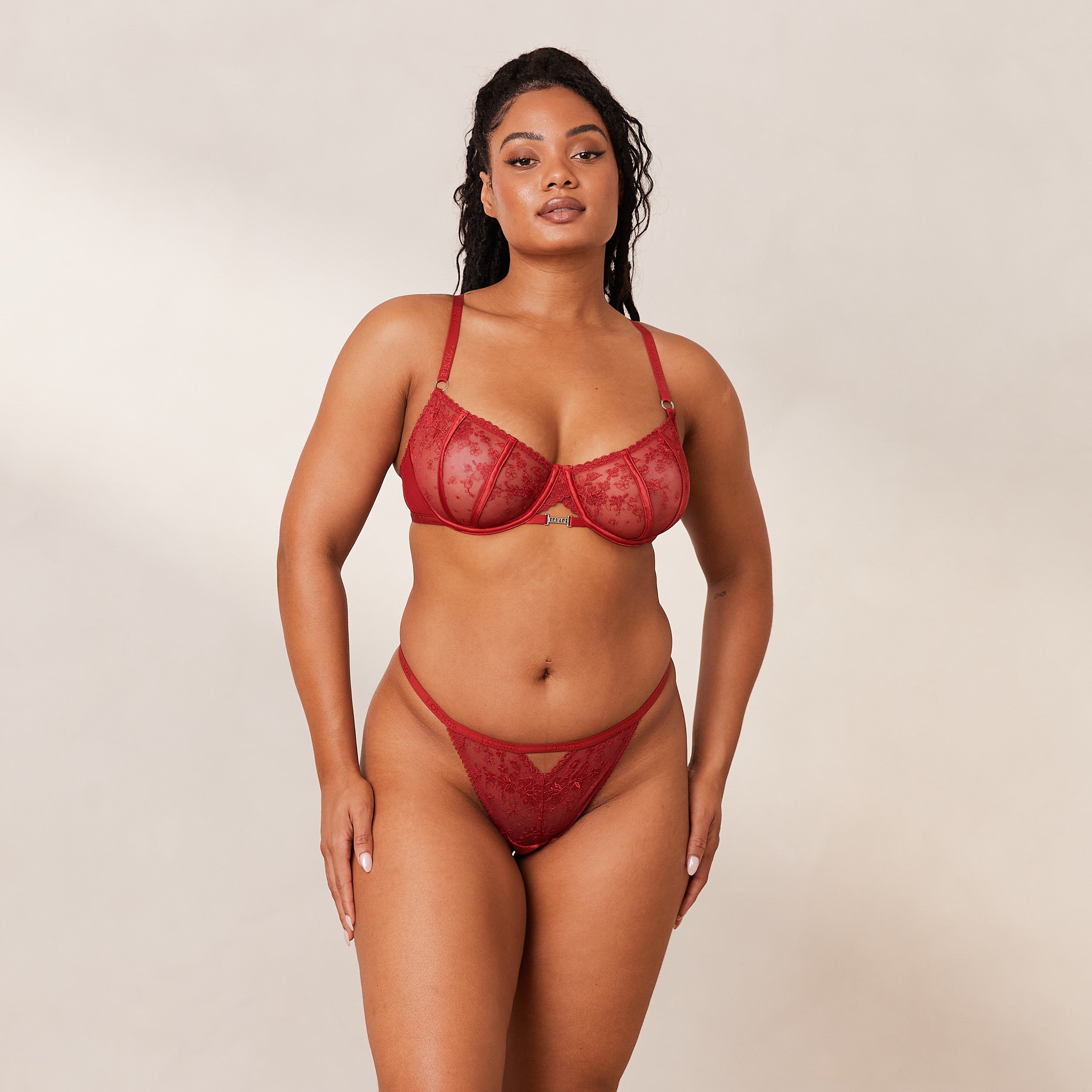 Flirt Balcony Bra - Sexy Lace Underwire Push Up Bra in Maroon for Women | Perfect for Date Nights, Valentine's Day & Special Occasions