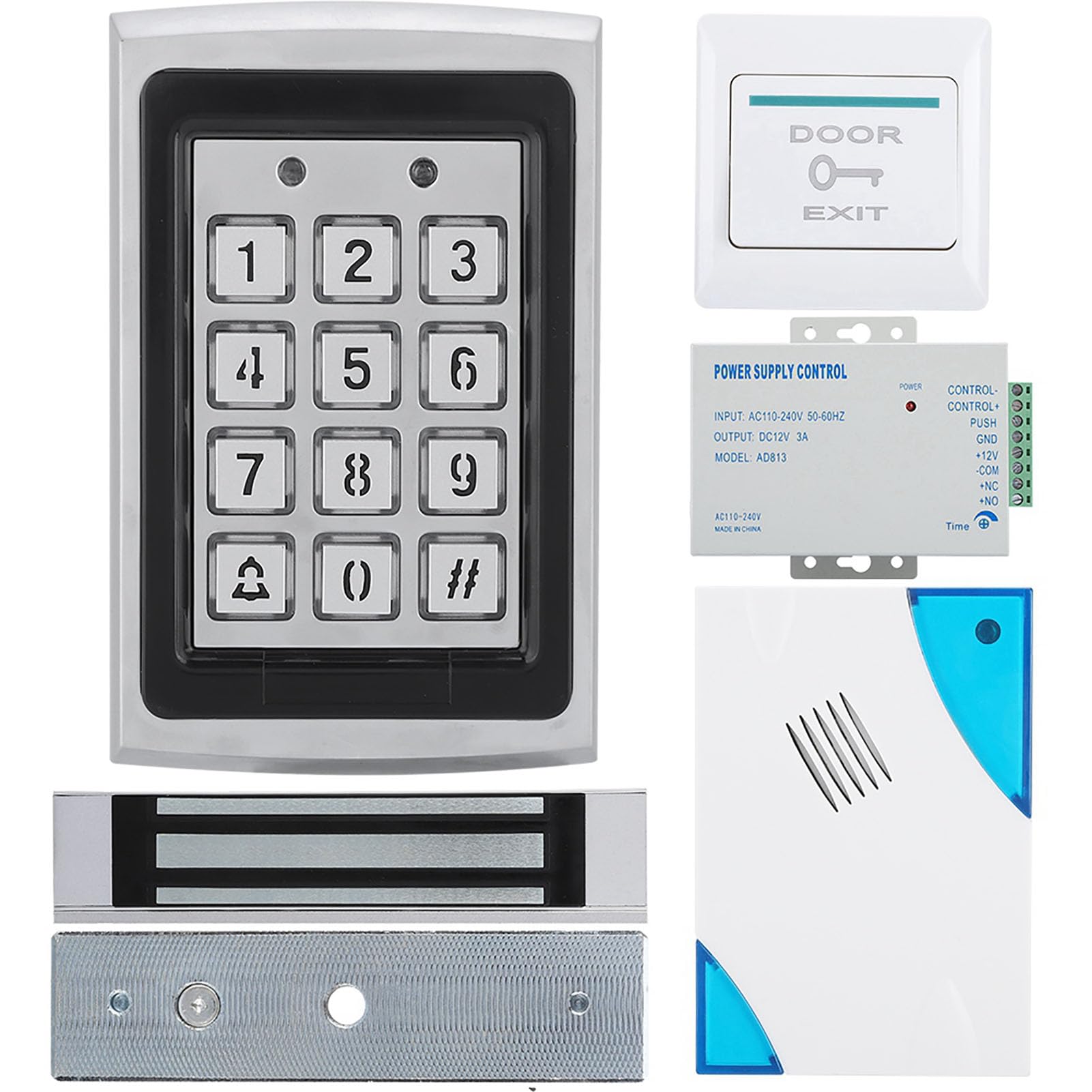 Advanced Access Control Kit with Proximity Cards, Keypad & Remote Control - Secure Business, Office, Factory & Community Entry - Latest IC Technology for Home & Commercial Security