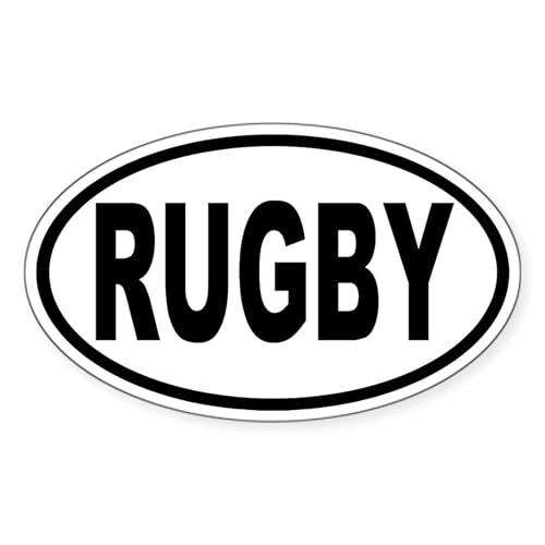 White - Rugby Oval Sticker