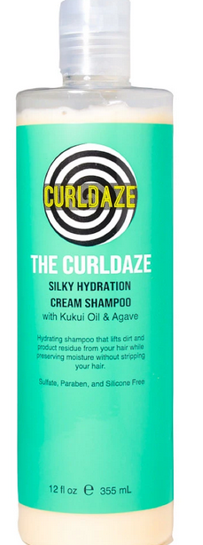 CURLDAZE Silky Hydration Creamy Shampoo for Curly Hair - Moisturizing & Nourishing Shampoo for Dry, Frizzy Hair - Perfect for Daily Use & Salon-Quality Results at Home