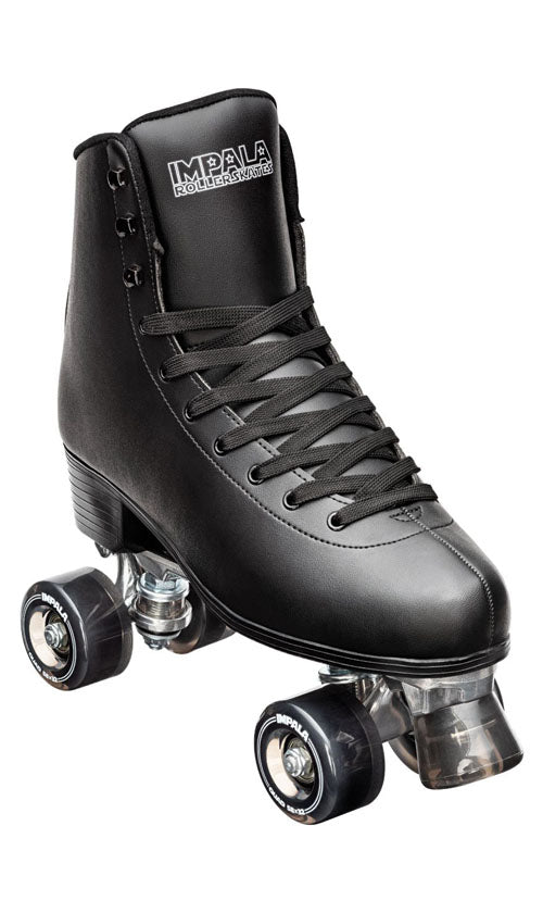 Impala Roller Skates for Women & Men - Black Quad Skates with High-Quality Wheels & Bearings - Perfect for Outdoor Skating, Roller Rinks & Fitness