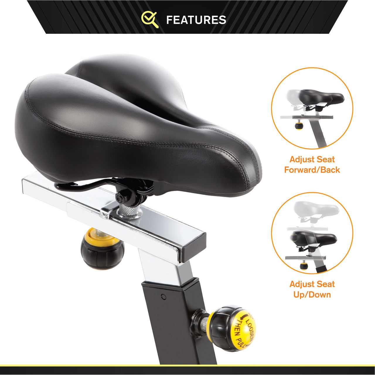 Circuit Fitness AMZ 955BK BT Indoor Cycling Bike - 40 lbs Flywheel, Bluetooth Connectivity, Quiet Belt Drive System | Home Gym Cardio Workout Equipment for Weight Loss & Fitness Training