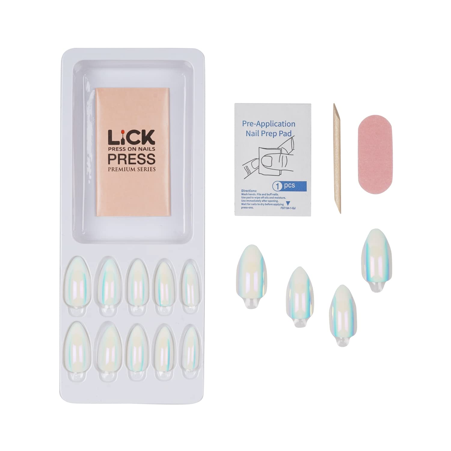 14PCS Reusable Metallic Artificial Nails Kit - Acrylic Fake Nails for Women & Girls, No Glue Needed Nail Extension Set | Perfect for Parties, Weddings, and Special Occasions