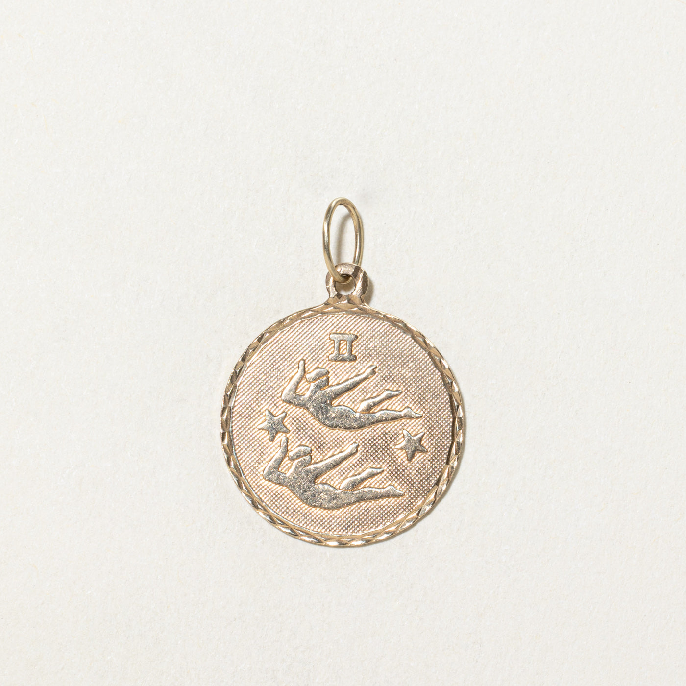 10K Yellow Gold Gemini Zodiac Pendant Necklace - Elegant Birthstone Jewelry Gift for Women - Perfect for Birthdays, Anniversaries & Special Occasions