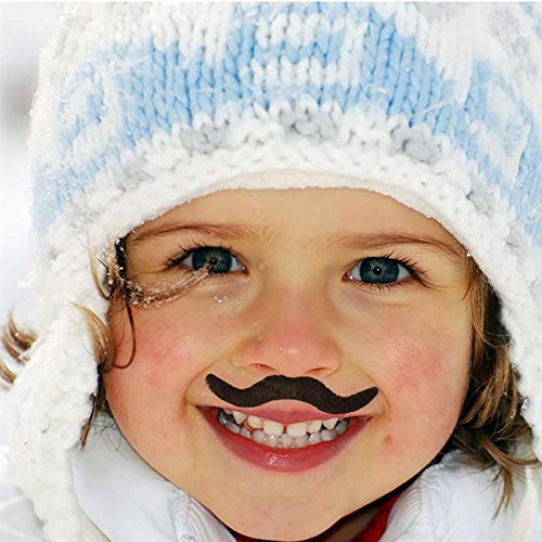 12-Piece Set Funny Fake Mustache & Beard Whiskers for Halloween, Christmas, Birthday Parties - Novelty Costume Accessories for Kids, Adults, Gifts & Favors - Perfect for Cosplay, Themed Events, Photo Booths & Family Games