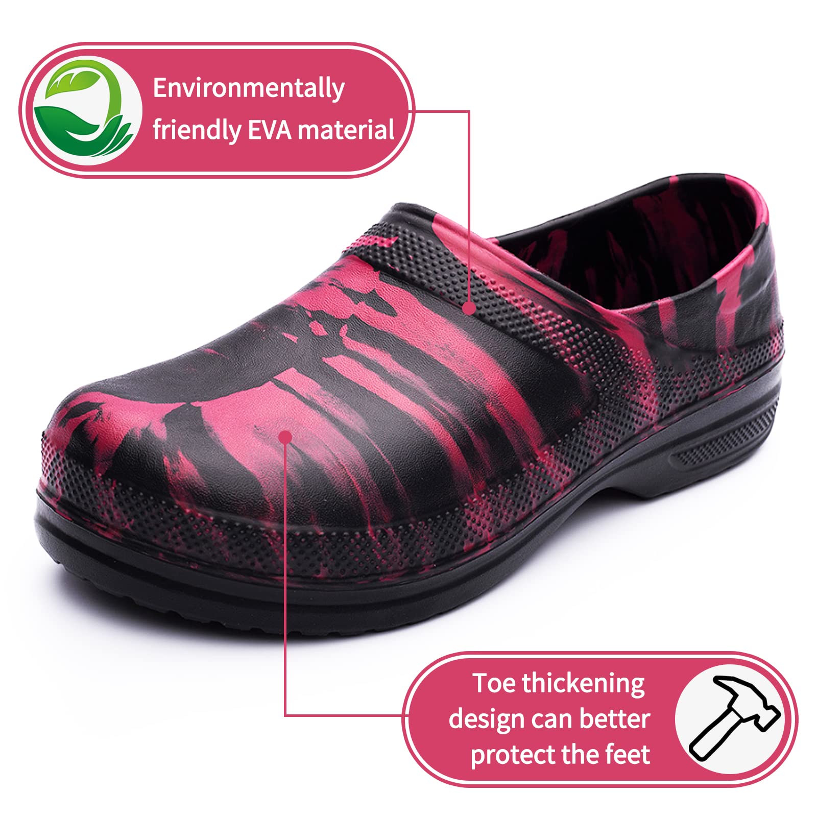 **MNPLCIEA Chef Shoes for Men - Oil Resistant, Waterproof Safety Work Shoes - Non-Slip Kitchen & Nurse Shoes for Indoor & Outdoor Use - Ideal for Restaurants, Hospitals & Gardening**