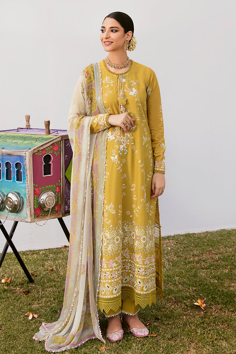 MOSS LILY 3-Piece Embroidered Lawn Suit for Women - Floral Summer Outfit for Casual Wear, Parties & Weddings